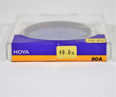 HOYA 49mm 80A LENS FILTER, FOR FILM OR DIGITAL CAMERAS, USED EXCELLENT BLUE TINT - Image 1 of 4