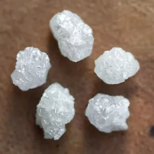 5 PIEZAS 1,52CTW quilates 3-5 mm diamantes en bruto sin cortar diamantes blancos sueltos naturales ásperos en bruto - Imagen 1 de 11