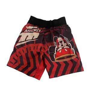 Disney Topolino Pantaloncini da Bagno Ragazzo 24M Rosso Nero Go Kart - Foto 1 di 9