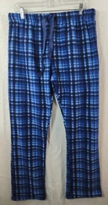 Mission Ridge Mens Medium Blue Plaid Flannel Pajama Lounge Pants - Picture 1 of 11