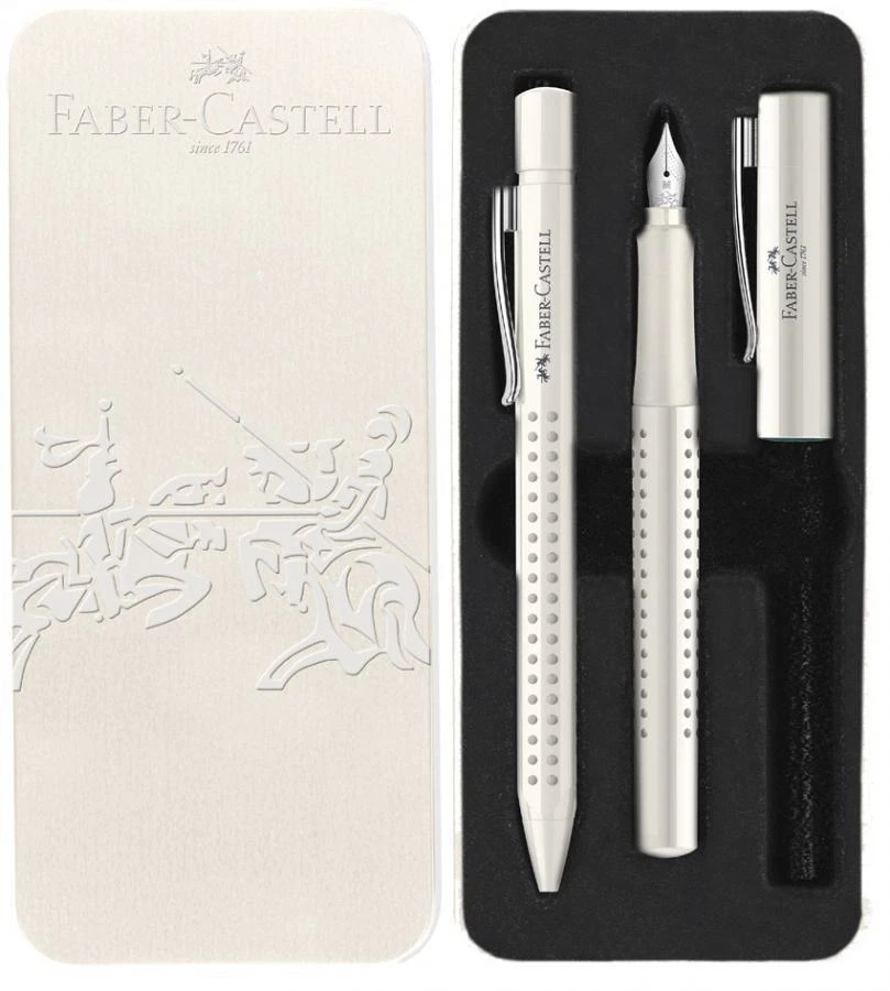 Faber-Castell 201527 Geschenkset Grip 2010 - Füller Kugelschreiber Coconut Milk