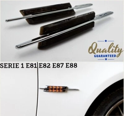 FRECCE Laterali LED NERO per Bmw Serie 1 E82 E81 E87 E88 M CANBUS Tuning - Immagine 1 di 4