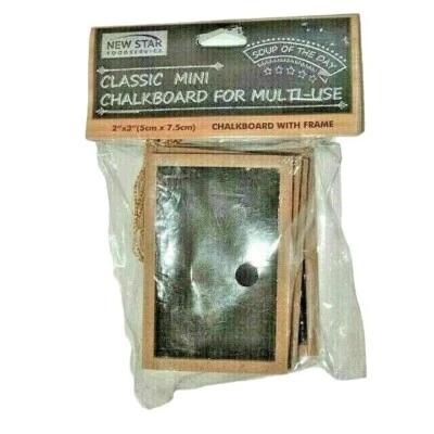 Classic Mini Chalkboard Gold Loop 4-Pc 2 x 3-in Message Board Craft Gift NEW - Image 1 of 2