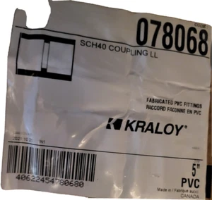 Kraloy PVC Kupplung 5" SCH40 LL, 078068, - Bild 1 von 3