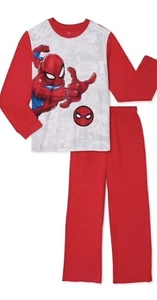 Marvel Spiderman Boys Red 2pc Pajama Set Size 4/5 NWT - Picture 1 of 2