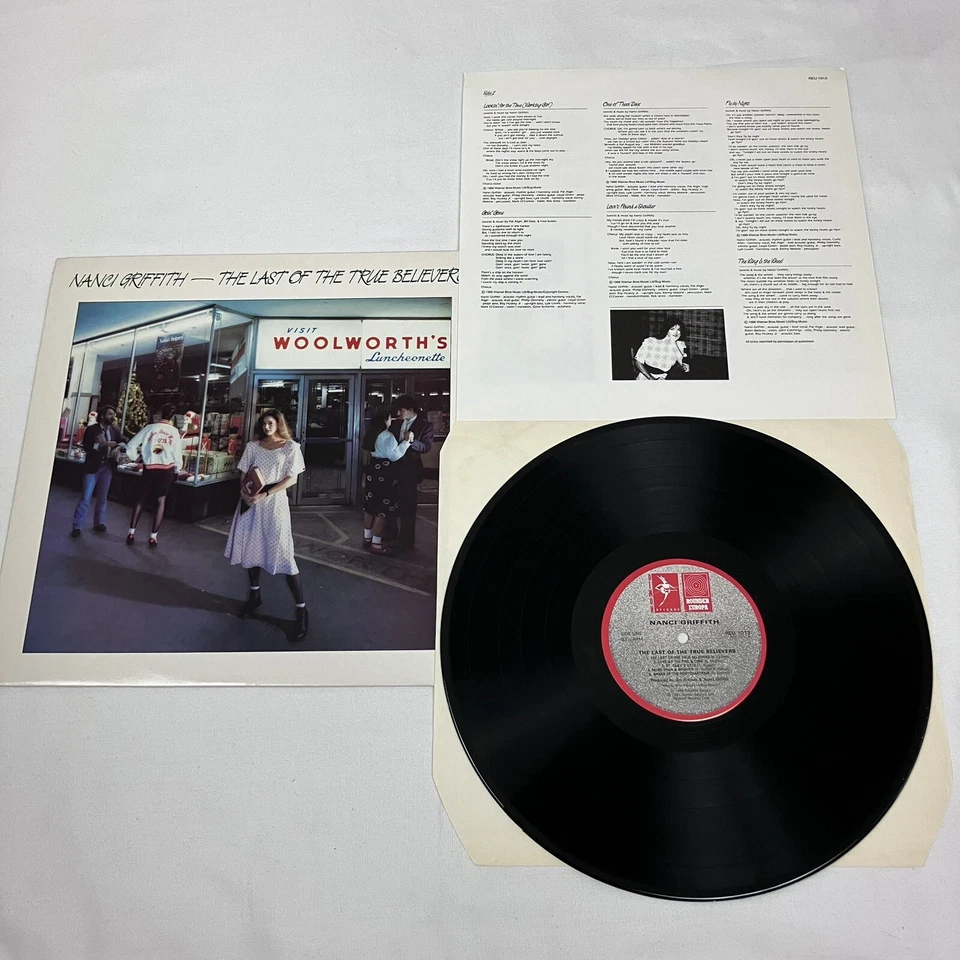 Nanci Griffith - The Last Of The True Believers - LP Vinyl Record Album 1986 - Image 1 of 4