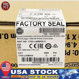 New 1762-L40BWA MicroLogix 1200 40 Point Controller 1762-L40BWA 1pcs US Free Tax - Picture 1 of 1