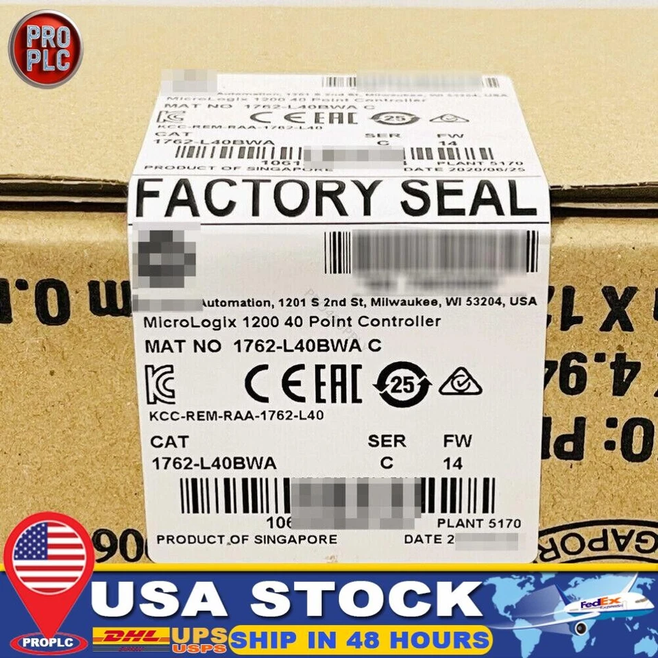 New 1762-L40BWA MicroLogix 1200 40 Point Controller 1762-L40BWA 1pcs US Free Tax - Image 1 of 1