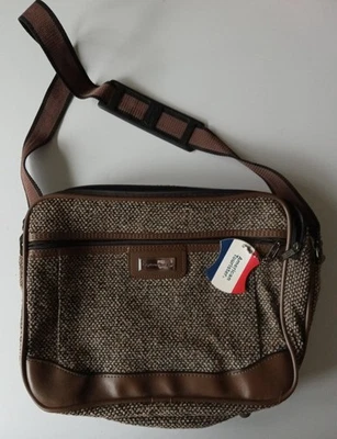 Bolsa de ombro vintage American Tourister bege bolsa de tweed - Imagem 1 de 4