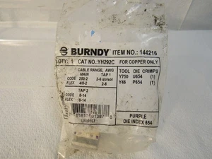 Burndy YH292C Copper Compression H-Tap 250 kcmil-2 AWG Run / 2-14 AWG Tap - Picture 1 of 3