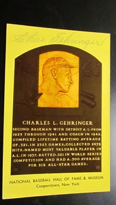 Charlie Charles Gehringer Signed HOF Postcard - Picture 1 of 4