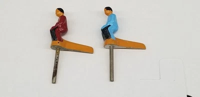 1968 Chicago Coin Hockey Champ Set Of Goalies Red & Blue NOS Shelf E2 - Image 1 of 4