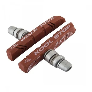 Kool-Stop Mountain V-Brake Pads Threaded Post for Linear Pull Salmon Compound - Picture 1 of 1