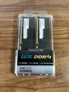 TeamGroup Elite 16GB(8GBx2) 3200Mhz Fast Speed DDR4 Desktop Memory Module RAM - Picture 1 of 12