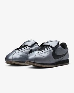 Mens Nike Cortez Leather SE Metallic Cool Grey Black Gum Dark Brown Size 13 - Picture 1 of 7