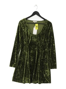 Little Lies Women's Midi Dress UK 10 Green Polyester with Elastane A-Line - Picture 1 of 5