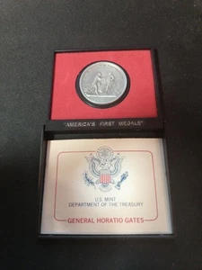 U.S. Mint Commemorative Pewter Medal-General Horatio Gates -Saratoga Oct 17 1777 - Picture 1 of 5