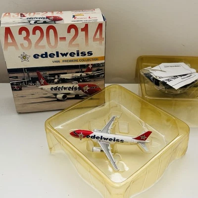 1:400 Dragon Wings 55302-03 Die-Cast Edelweiss Airbus A320-214 Aircraft Model - Image 1 of 4