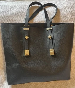 INDIA HICKS schwarze Leder SOLITÄR Beuteltasche Tasche Handtasche - NEU ohne Etikett - Bild 1 von 9