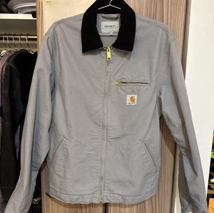 Carhartt Detroit Jacket Grey Size S Vintage Japan - Picture 1 of 3