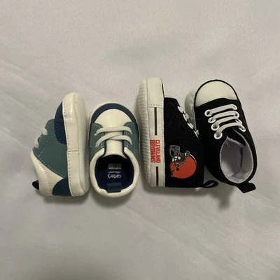 Lote de 2 Zapatillas Infantiles Sin Cordones - Azul Carters NB y Cleveland Browns 0-6 Foto 1 de 4