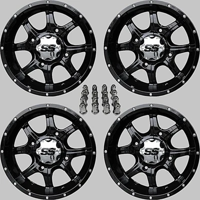 CAN AM DEFENDER HD9 14" COBRA BLK ATV / UTV ALUMINUM WHEELS ( SET 4 )  CAN1CA - Image 1 of 4