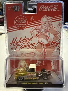 2025 M2 Machines Coke Christmas Gold 1976 GMC SIERRA GRANDE 15 CUSTOM SquareBody - Picture 1 of 3