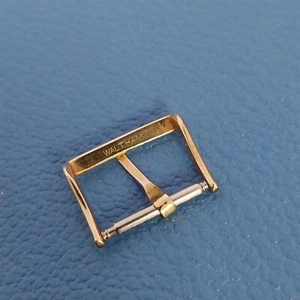 Vintage 5/8" Waltham Logo Yellow Gold-Tone 1940s 1950s Unused nos Watch Buckle - Picture 1 of 6