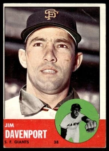 1963 Topps Jim Davenport San Francisco Giants #388 - Picture 1 of 2