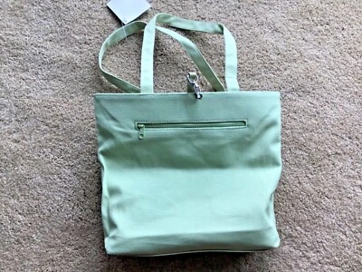 NUEVO BOLSO DE HOMBRO EDDIE BAUER VERDE FLORAL LONA BROCHE REVERSIBLE NUEVO CON ETIQUETAS REGALO Foto 1 de 4