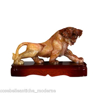 Lion Onyx Sculpture Statue Classic Home Art Design - Picture 1 of 1