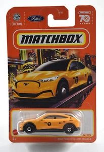 Matchbox 2021 Ford Mustang Mach E Orange Taxi 2023 1/64 Diecast 22/100 - Picture 1 of 3