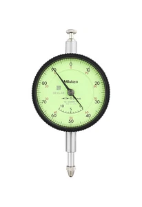 Mitutoyo 2048AB-10 - Dial Indicator .0mm - 10mm, Long Stem M2.5X0.45 Flat Back - Picture 1 of 2