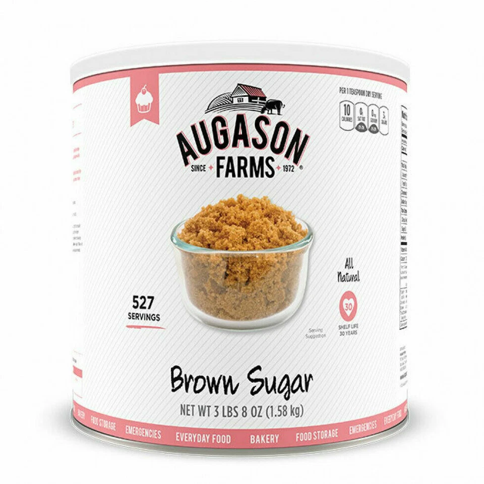 AUGASON FARMS azúcar morena PREPPER SUPERVIVENCIA ALMACENAMIENTO DE ALIMENTOS EMP 529 PORCIÓN EN STOCK Foto 1 de 1