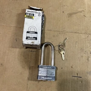 Master Lock 5Kalj Padlock, Keyed Alike, Long Shackle, Rectangular Steel Body, - Picture 1 of 8
