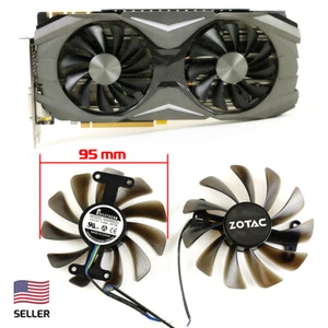 Pełny zestaw wentylatorów GPU 95mm do Zotac 1070 1080 AMP! GAA8S2U | sprzedawca z USA, szybka wysyłka! - Zdjęcie 1 z 4