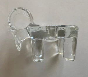Kosta Boda Widder Ziege Kerzenhalter Gussglas 5" Schweden MCM - Bild 1 von 5