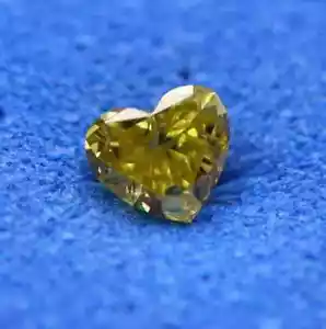 Heart Cut 3x2 MM Size Natural Luster Diamond Yellow Color SI1 Grade 0.135 Ct AA+ - Picture 1 of 9