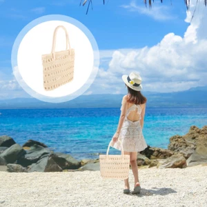 Woven Bag Beach Tote Holiday Handbags for Women Seaside Resort Shopping - Picture 1 of 10