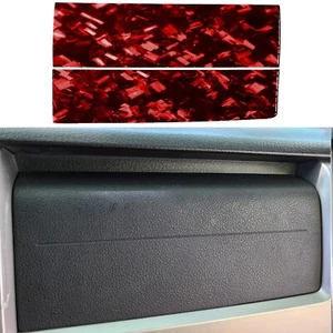 Red Forged Carbon Fiber For F-150 Raptor 2009-2014 Copilot Dash Board Cover Trim - Imagen 1 de 9