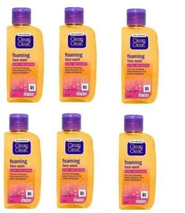 Clean & Clear Foaming Face Wash used for oily and pimple prone skin of 6 x 50ml - Picture 1 of 4