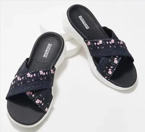 Skechers Women On-the-GO Washable Floral Slides - Bloom TINI $47 {&} - Picture 1 of 13