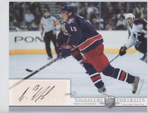 2006-07 Upper Deck Be A Player Portraits Signature Nikolai Zherdev #SP-NZ Auto