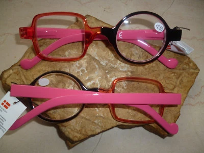 Wenn Lesebrille...dann trifft rund eckig - pink - +1,0 +1,5 +2,0 +2,5 +3,0 +3,5