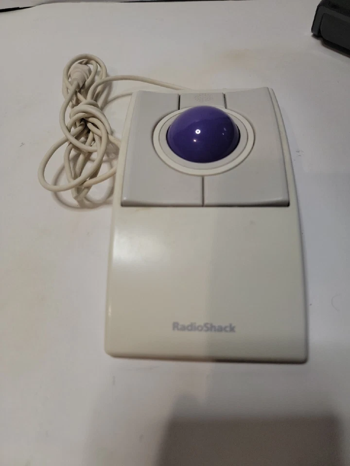 RARO VINTAGE RadioShack Mouse Super Desktop TRACKBALL Nº. 26-393 - Imagem 1 de 4