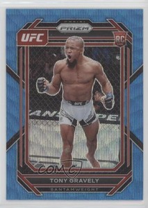 2023 Panini Prizm UFC Blue Wave Prizm Tony Gravely #148 Rookie RC