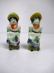 Antique Porcelain Figurines Statue Miniature Baby Girl Pulling Up Her Dress "F79 - Picture 1 of 5