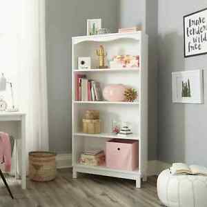 Storybook 4-Shelf Bookcase, Soft White Finish