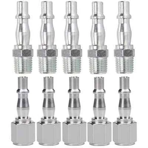 10Pcs BSP 1/4" MALE FEMAIL PCL Connectors AIR LINE Fittings Couplings Compressor - Picture 1 of 14