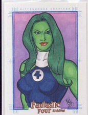 2008 Marvel Fantastic Four Archives Sketch Card Allen She Hulk b